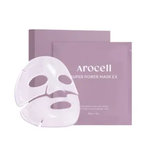 Arocell Super Power Mask EX / Гідрогелева маска з колагеном та 10 видами гіалуронової кислоти