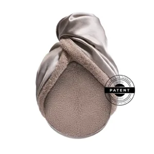 MON MOU Soft Silk Turban Taupe / Рушник-тюрбан з натурального шовку