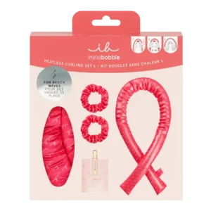 Invisibobble GIFT SET Beach Curl L / Подарунковий набір (2 резинки SPRUNCHIE, 1 бігуді та 1 стрічка)