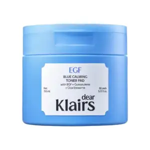 Dear, Klairs EGF Blue Calming Toner Pad / Заспокійливі тонізуючі пади