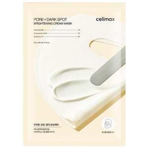 Celimax Pore + Dark Spot Brightening Cream Mask / Тканинна кремова маска для освітлення тону шкіри